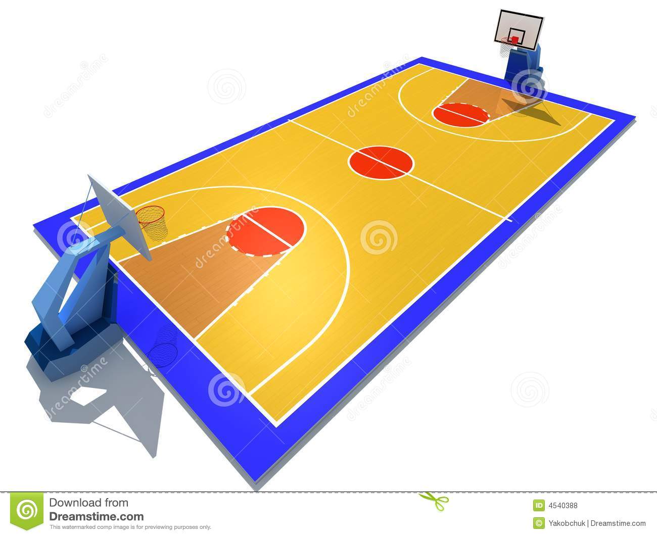 Free Basketball Court Clipart.