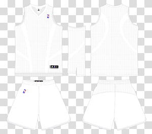 Four pairs of jerseys, NBA Basketball uniform Jersey Template.