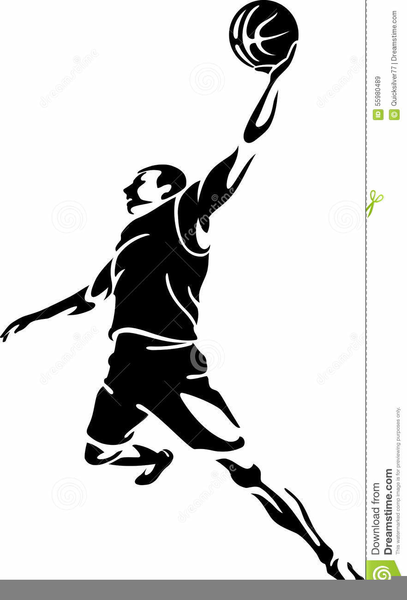 Basketball Player Dunking Clipart.