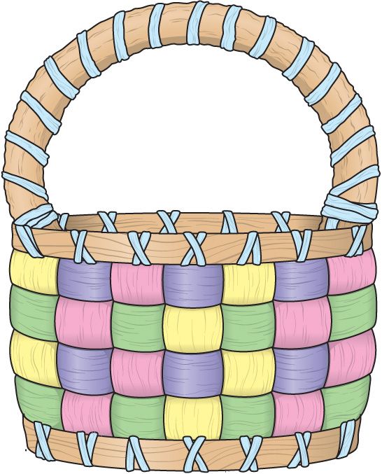 Empty easter baskets clipart.