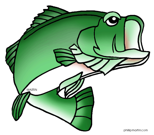 Largemouth Bass Fish Clip Art.