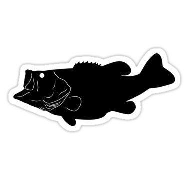 Amazon.com: Largemouth Bass Fish Silhouette (Black).