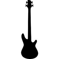 FREE SVG Bass Guitar Silhouette.