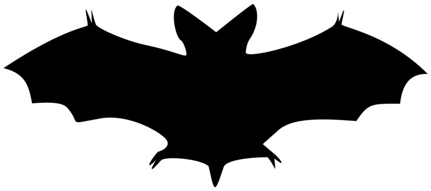 Halloween Bat Clipart Black And White.