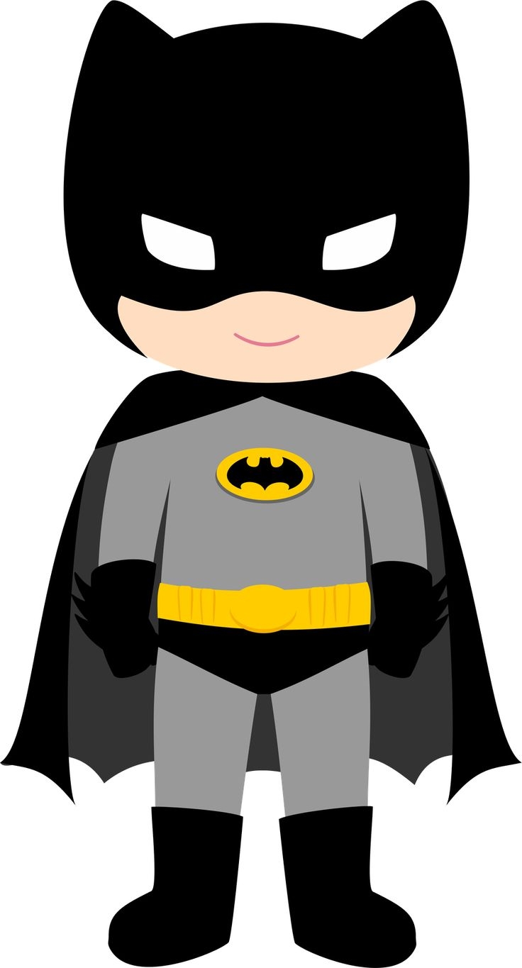 Cute batman characters clipart.
