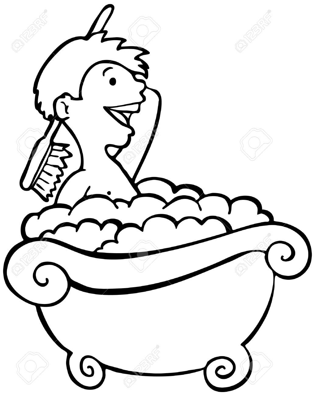 Bath clipart black and white 7 » Clipart Station.