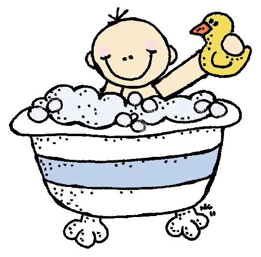 Baby Bath Tub Clipart.