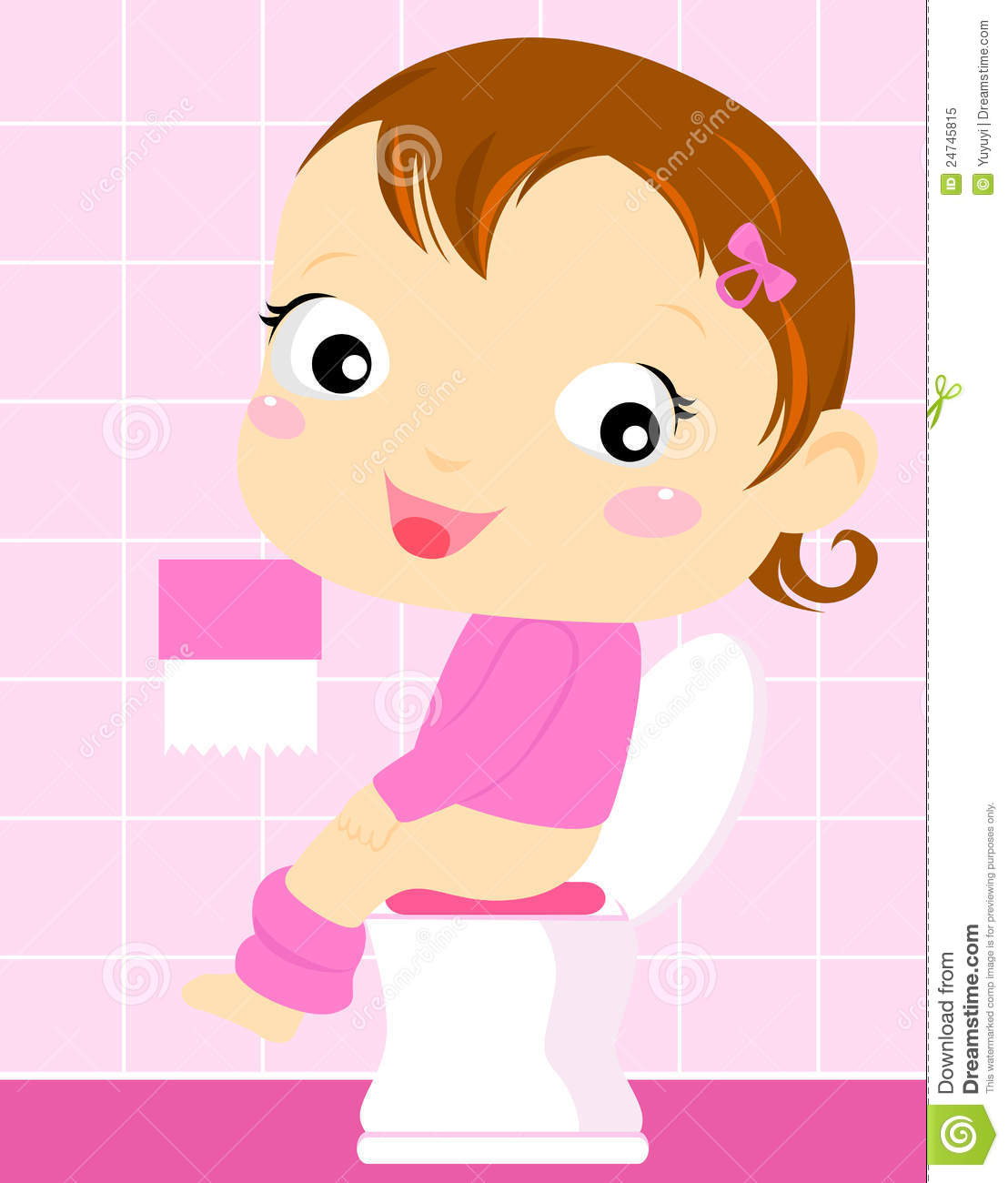 Girl Toilet Clipart.