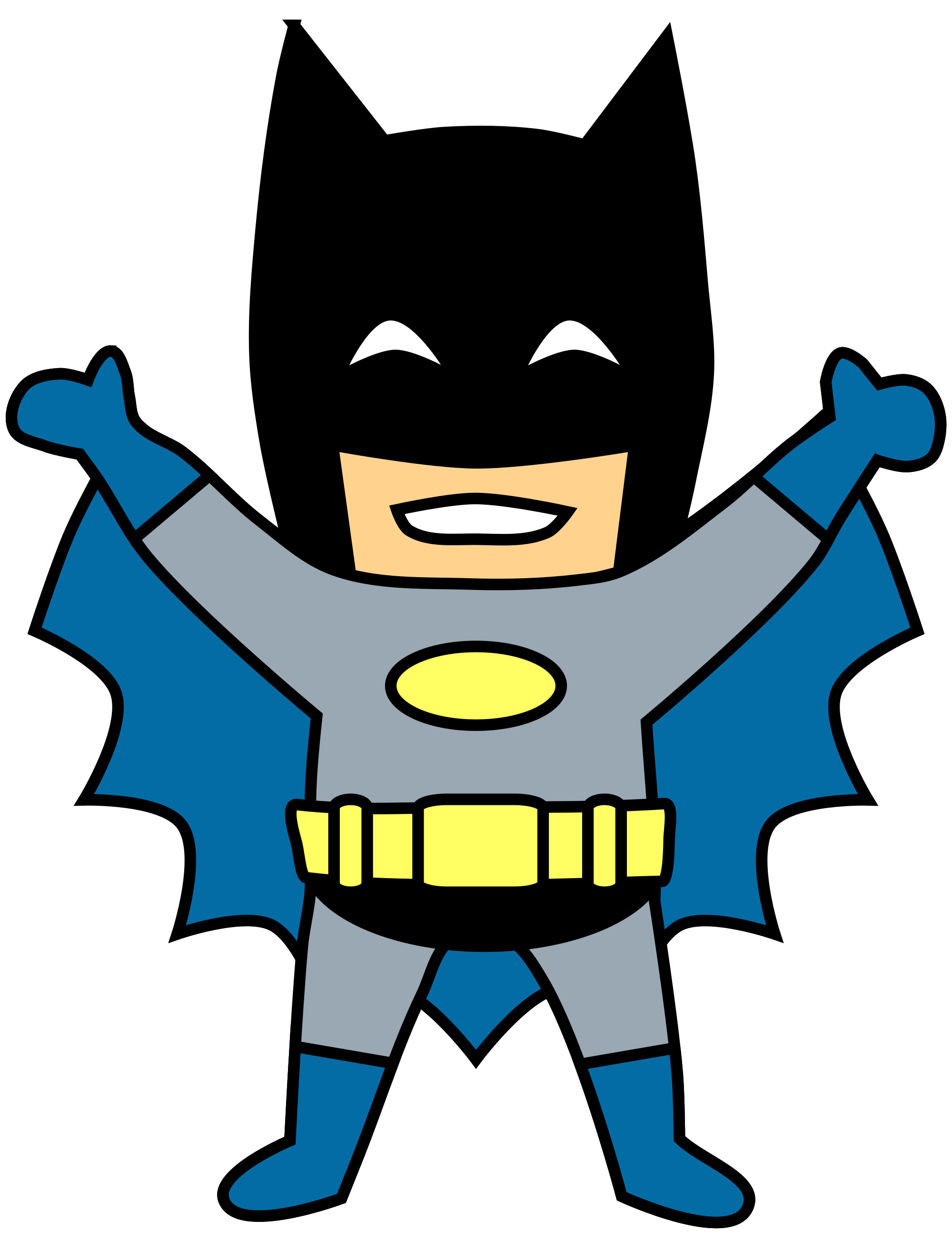 Happy Mini Batman Cartoon Clip Art Transparent.