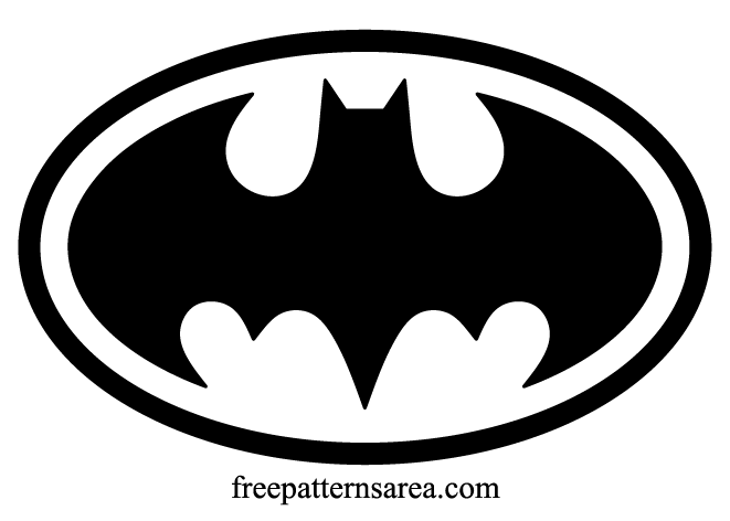 Batman Logo Symbol and Silhouette Stencil Vector.