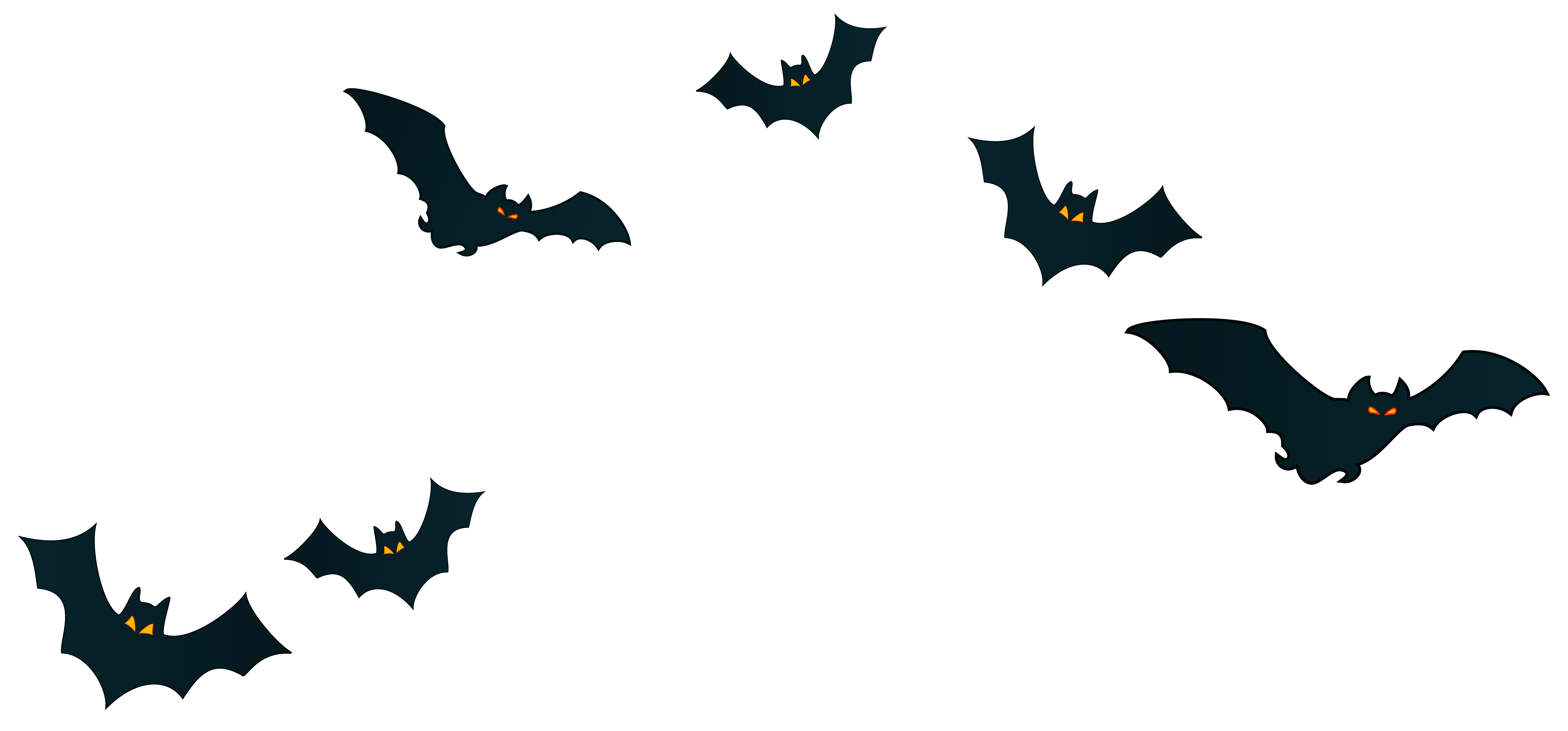 Halloween Bats Decor PNG Clipart Image.