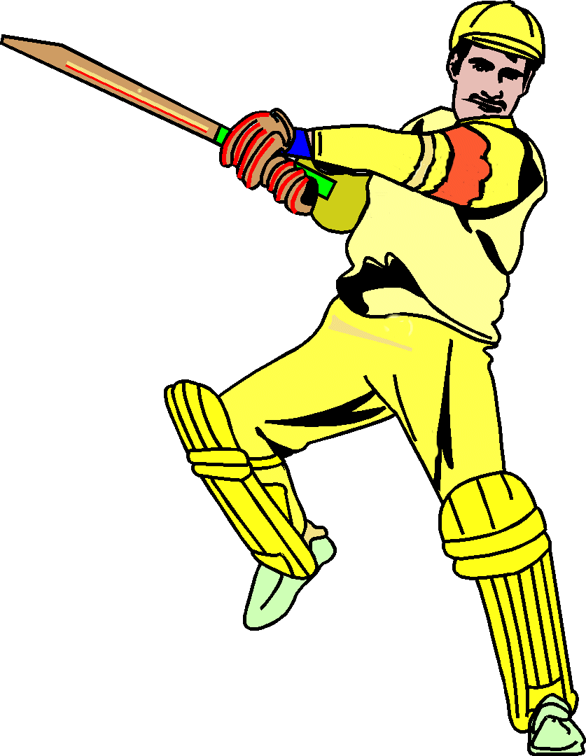 Cricketer clipart.