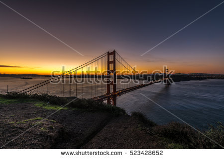 Dawn Sunrise Golden Gate Bridge San Stock Photo 526524367.