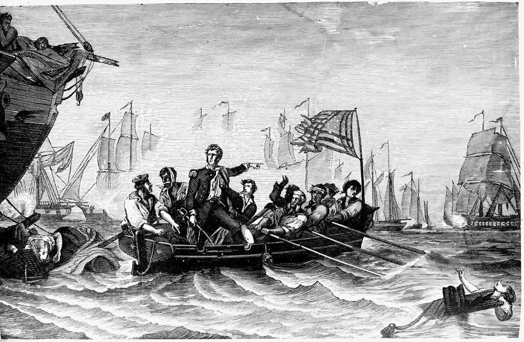 Commodore Perry at the Battle of Lake Erie.