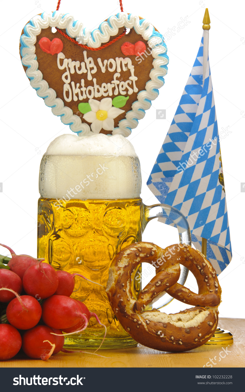 Big Glass Of German Bavarian Beer At World Famous Beer Festival.