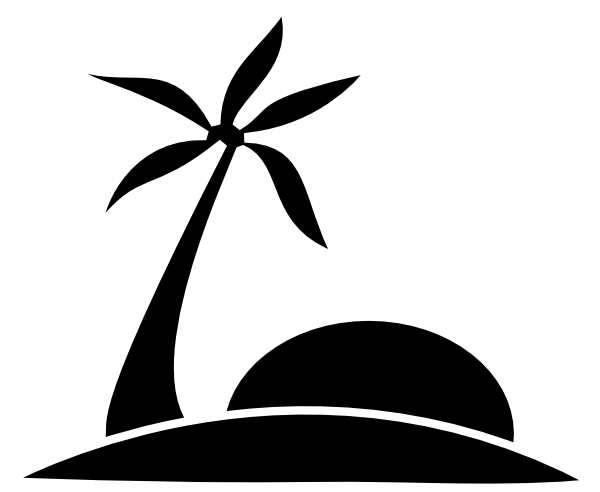 Beach Black and white Clip art.