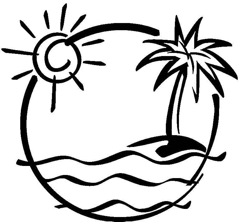 Summer Clipart Black And White.