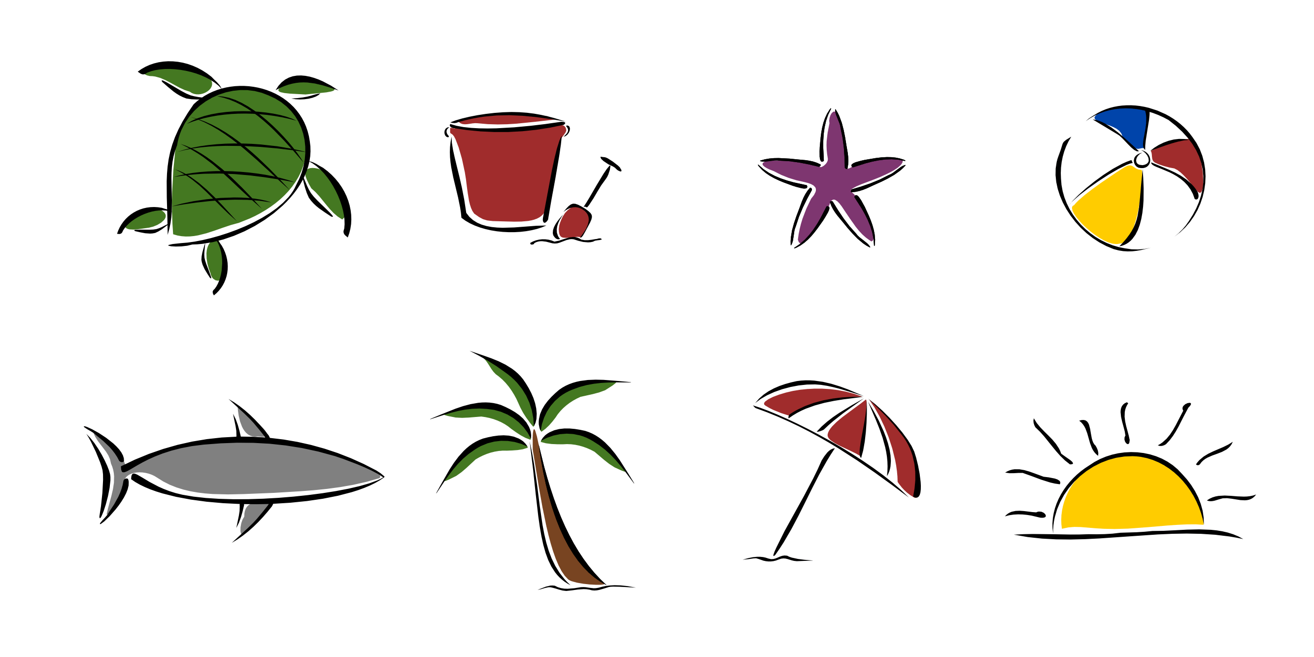 Beach Border Cliparts.