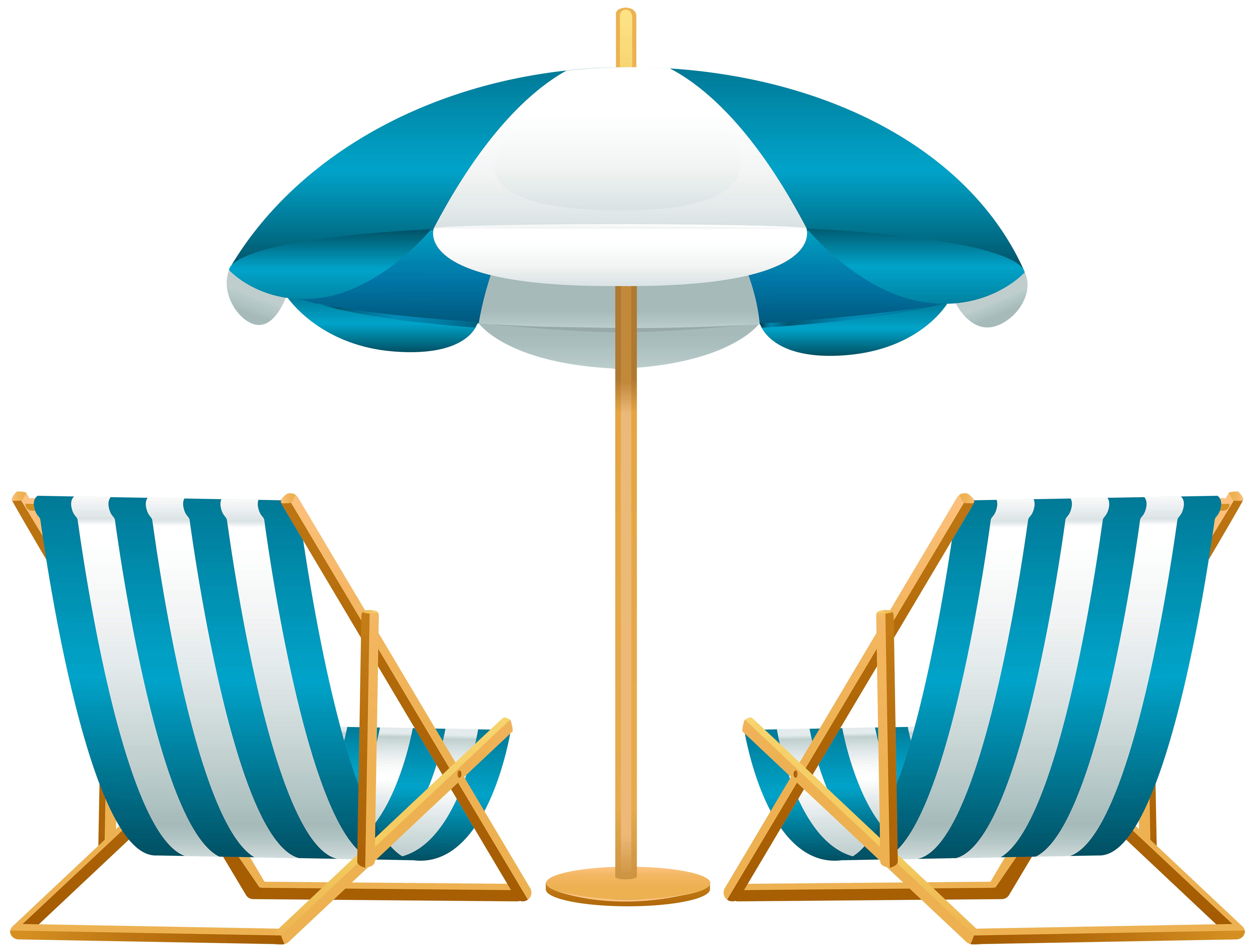 Beach Chair Umbrella Clip art.