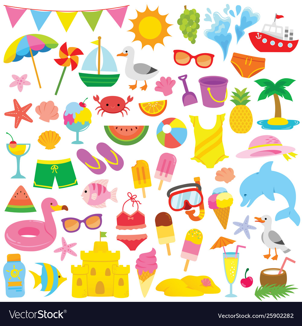 Summer clipart for kids.