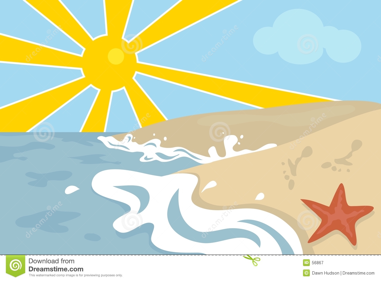 Ocean scenery clipart.