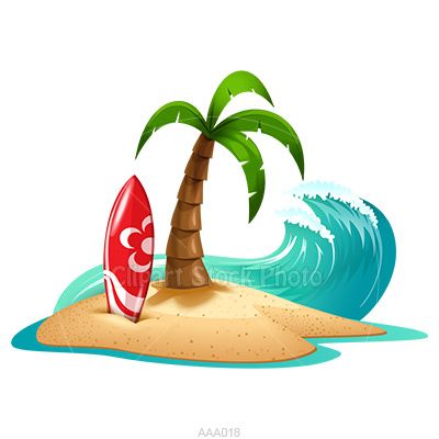 Palm Tree Beach Clipart.