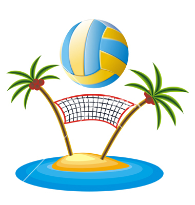 Sand Volleyball Court Clipart.