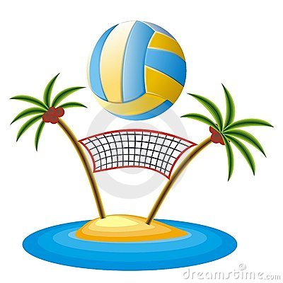 Beach Volleyball Court Clipart.