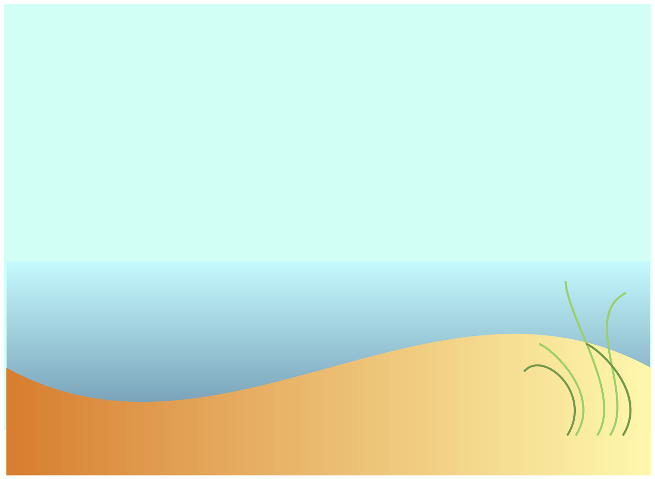 Cartoon Beach Background Clipart.