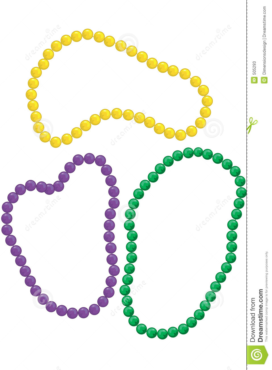 Mardi Gras Beads Clipart.