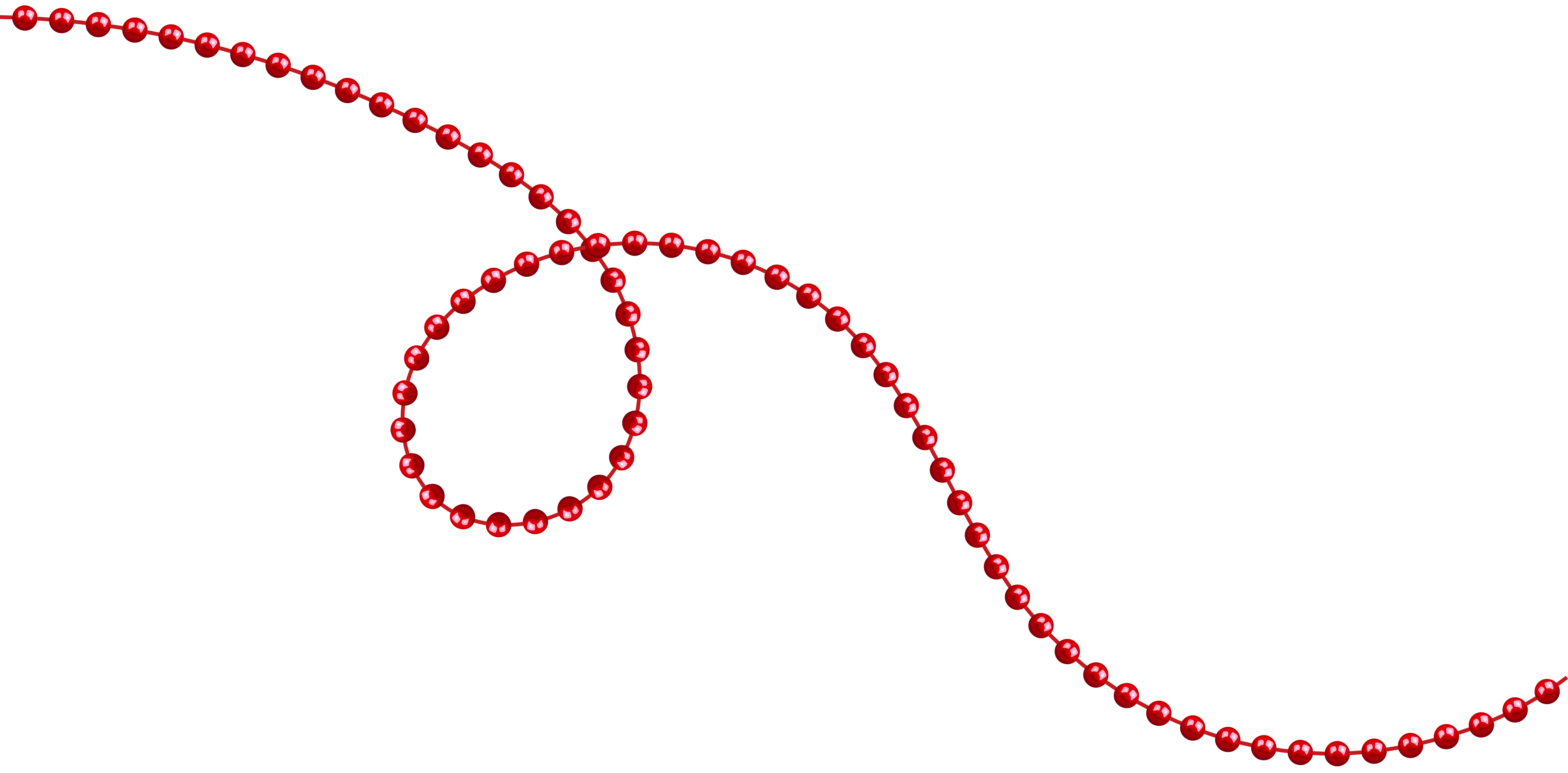 Red Beads Decor PNG Clip Art Image.