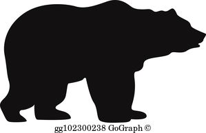 Bear Silhouette Clip Art.