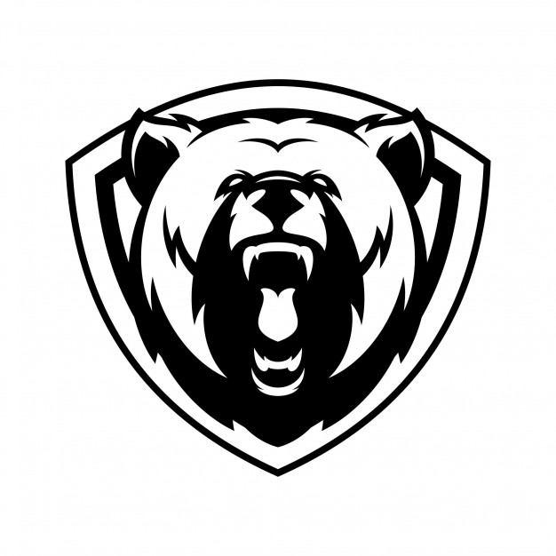Bear animal sport mascot head logo vector Vector.