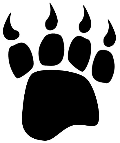 Bear Paw Clipart Black And White.