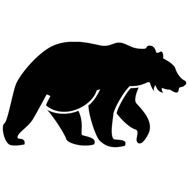 Bear Silhouette Image Free Vector.