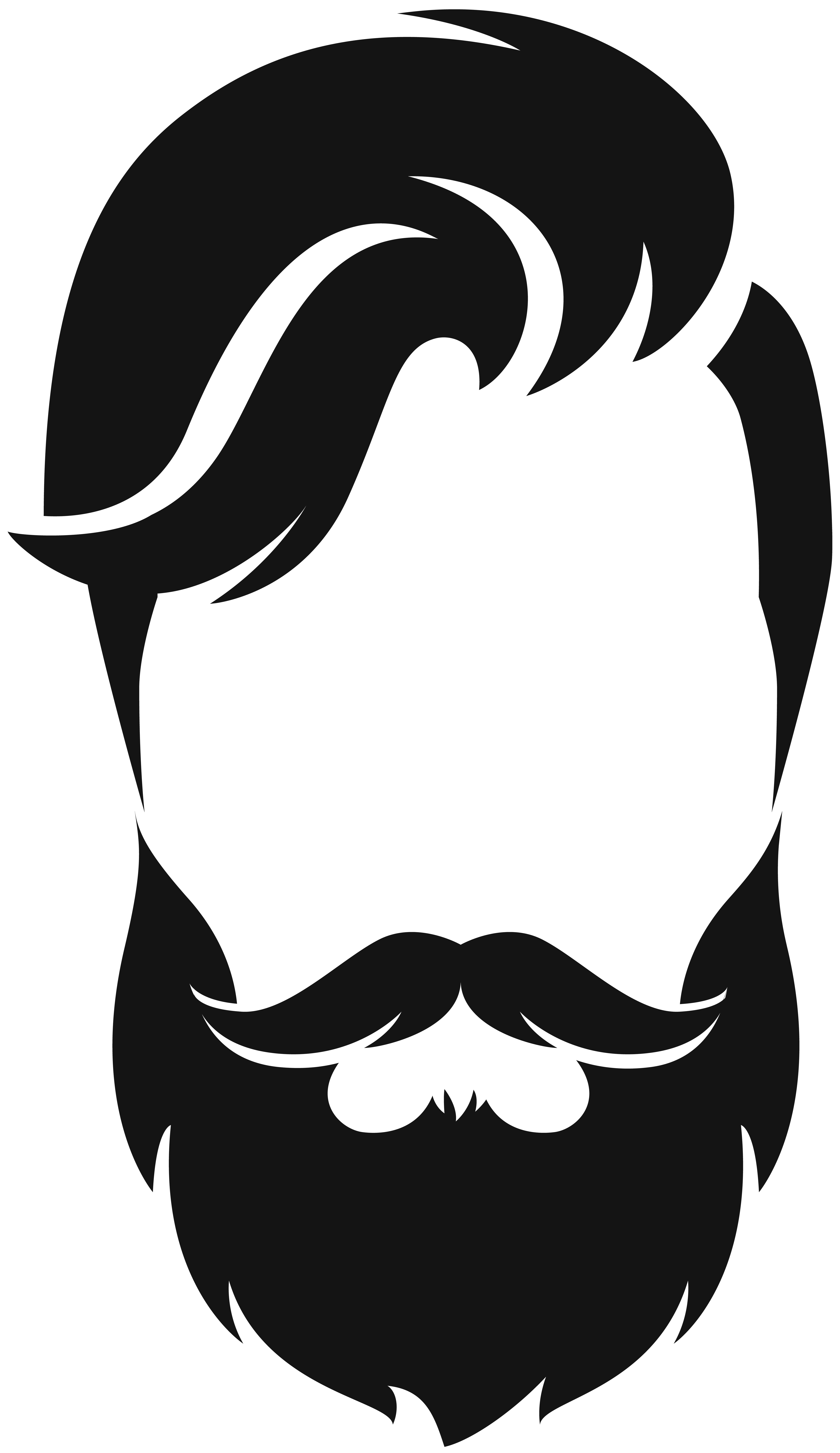 Silhouette Beard Moustache Clip art.