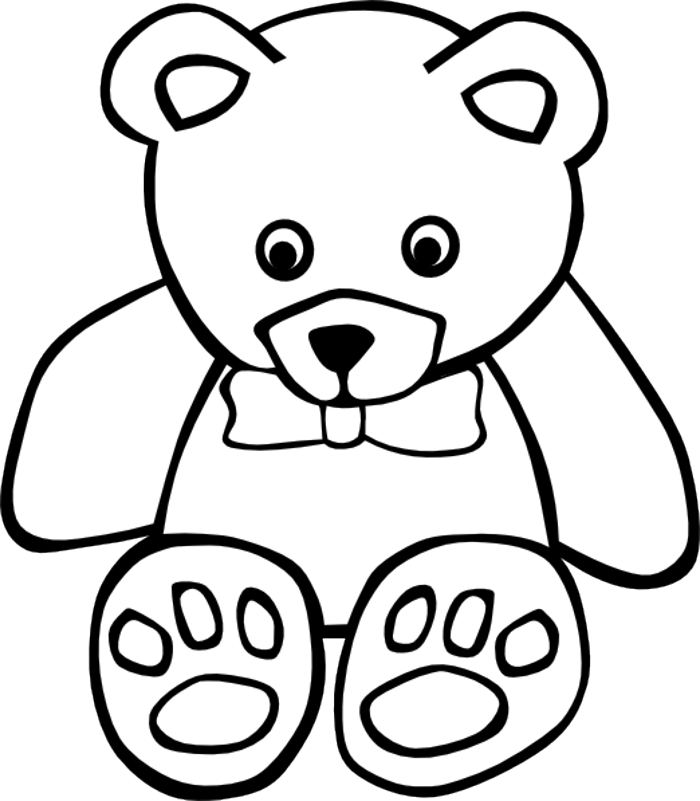 Free Teddy Bear Black And White, Download Free Clip Art.