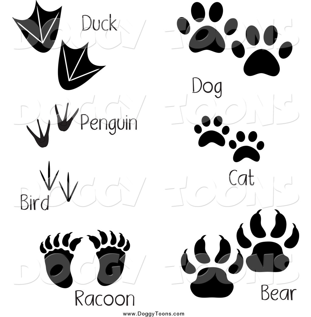 Doggy Clipart of Duck, Penguin, Bird, Raccoon, Dog, Cat and Bear.