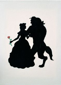 Beauty & the Beast Silhouettes // Disney Princess Belle Silhouette.