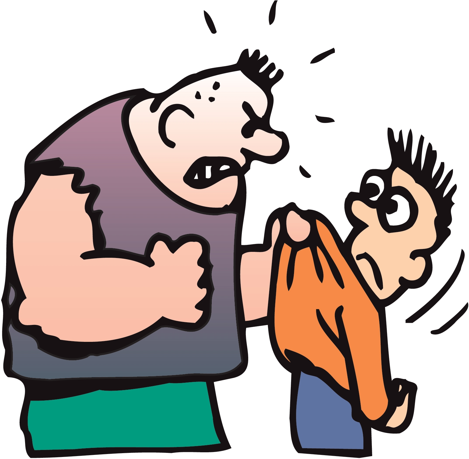Kid getting beat up clipart.