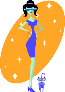 Lady Cartoon Clipart Image.