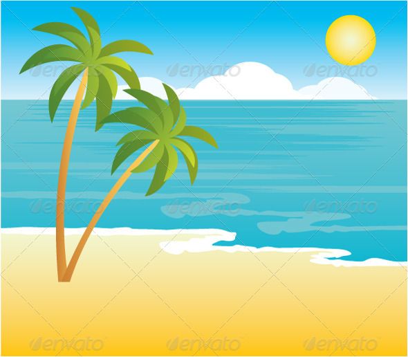 Beautiful beach pictures clipart.