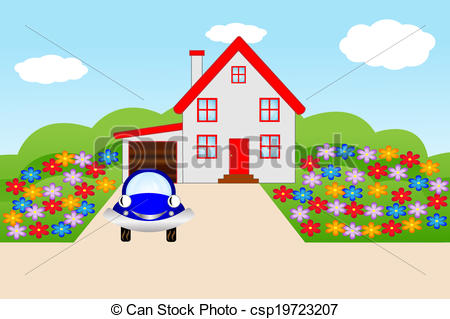 Beautiful house clipart.