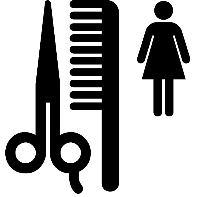 Beauty salon vector sign.