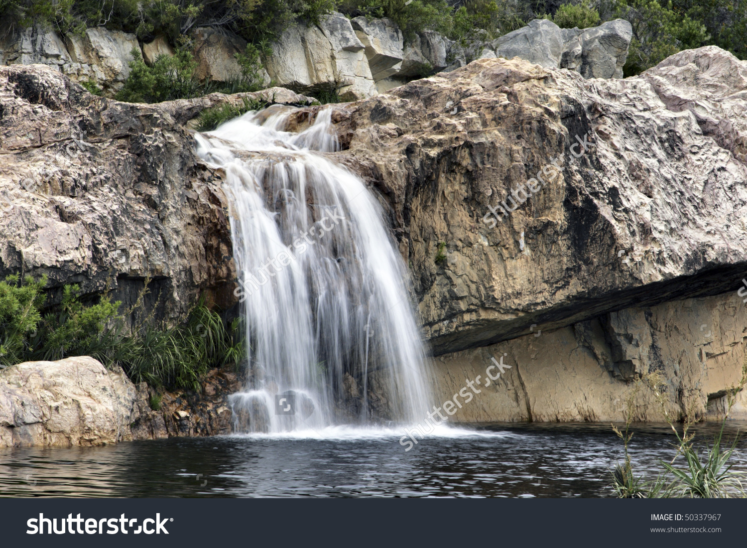 A Waterfall At Beaverlac In The Cederberg Mountains On The Farm.