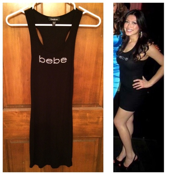 Bebe Logo Mini Fitted Dress.