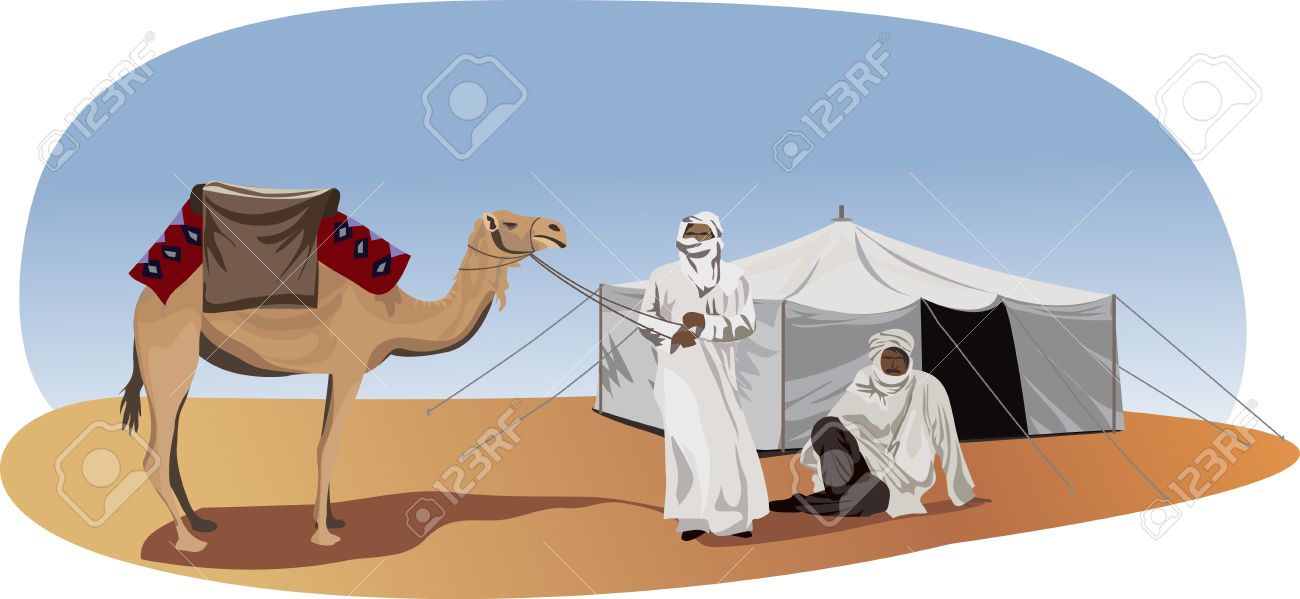 Bedouin tent clipart.