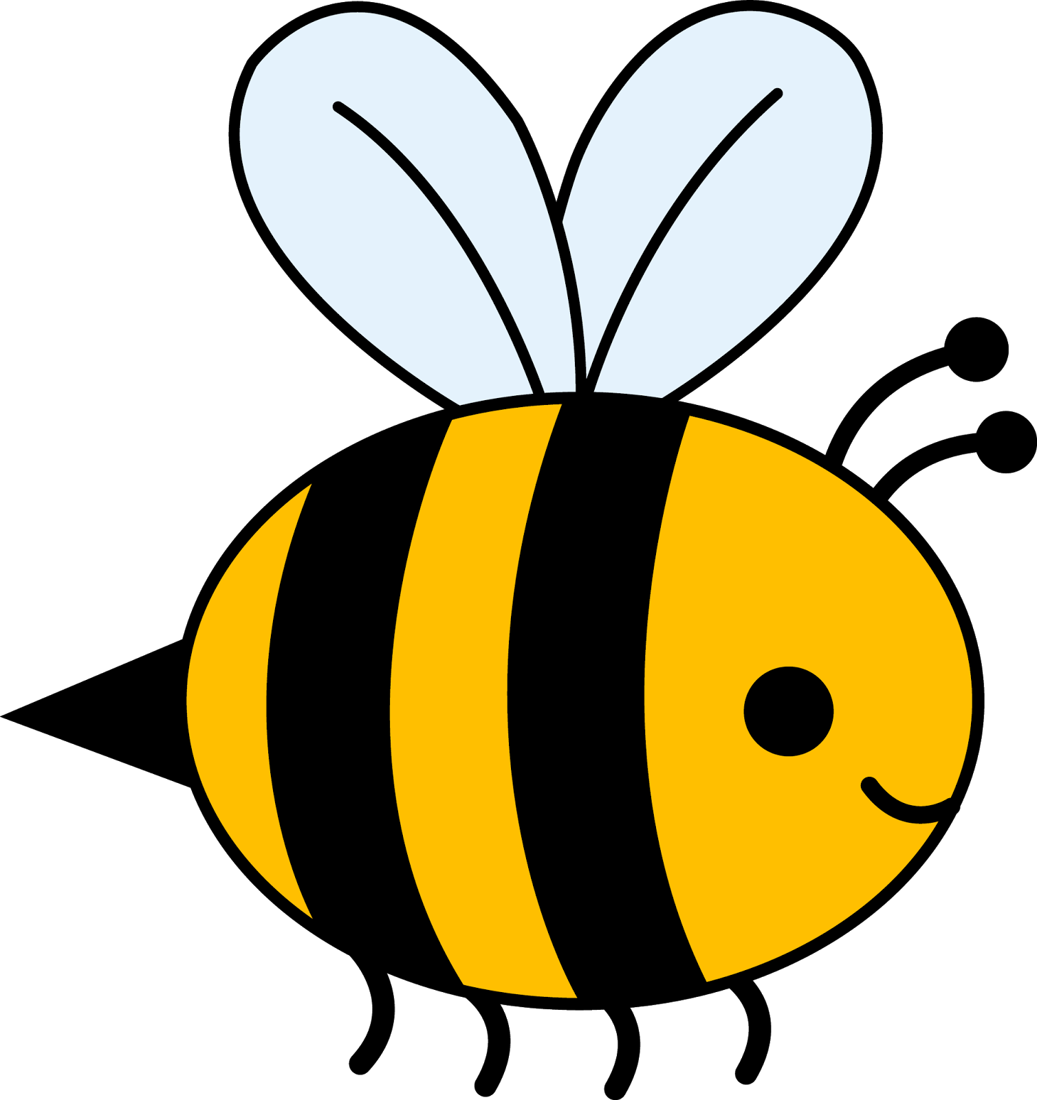 Bee Clipart Black And White.
