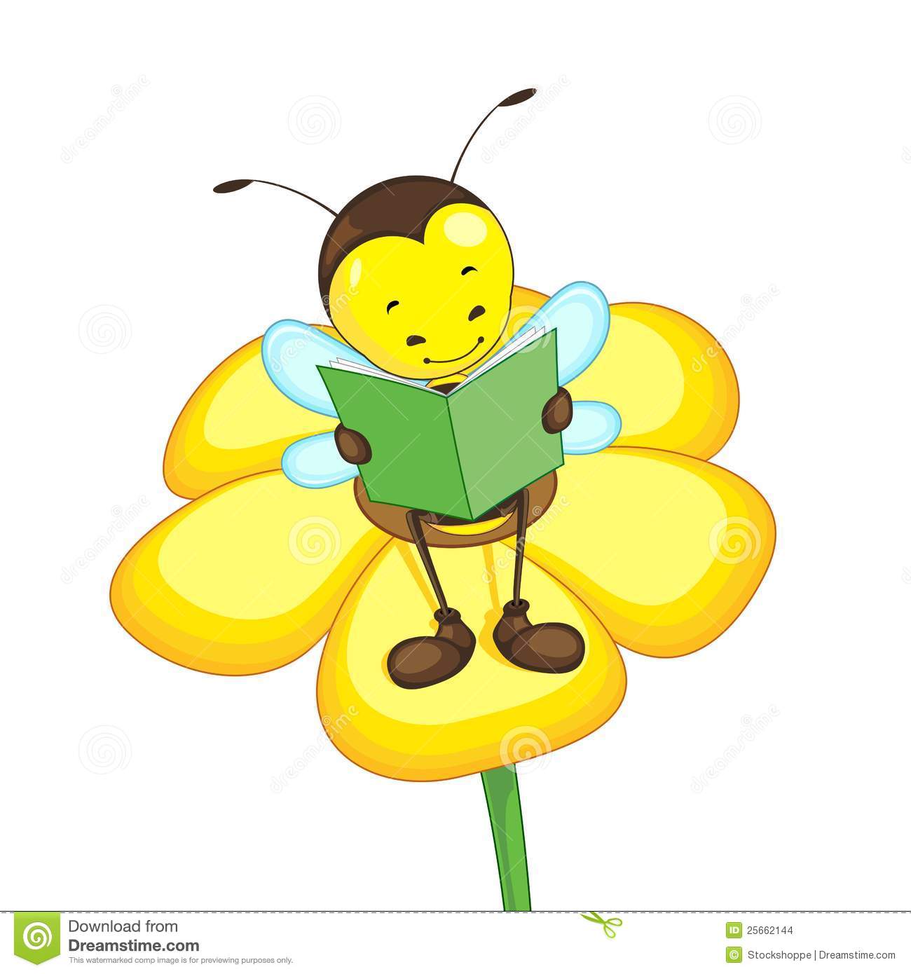 Bee And Flower Clipart.