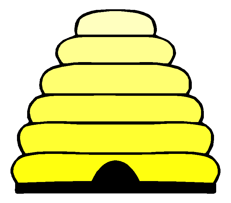 Bee Hive Outline Clipart.